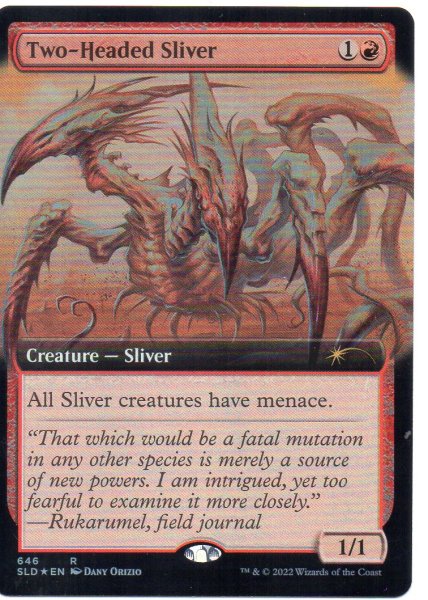 画像1: 《Foil》《Secret Lair-Bonus Cards》Two-Headed Sliver/双頭スリヴァー (1)