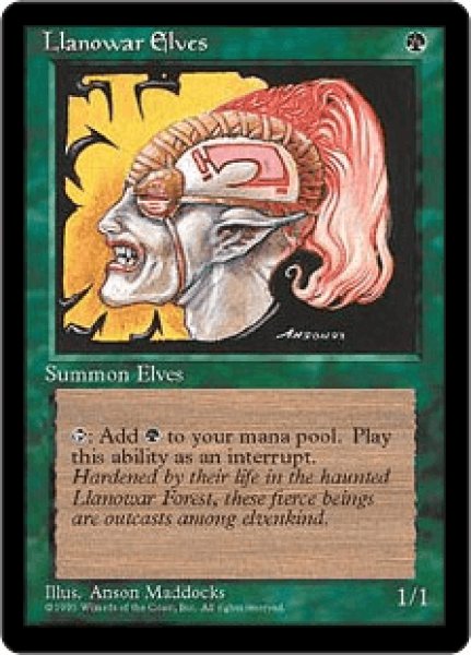 画像1: 《4版日本語黒枠》Llanowar Elves/ラノワールのエルフ (1)