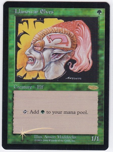 画像1: 《Foil》《継ぎ有》Llanowar Elves/ラノワールのエルフ《FNMプロモ》 (1)