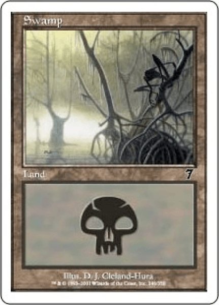 画像1: 《Foil》Swamp/沼《346》 (1)