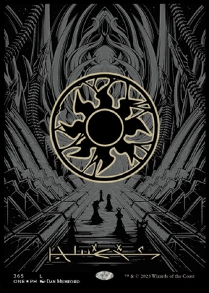 画像1: 《Foil》《オイルスリック》Plains/平地《ファイレクシア語》 (1)