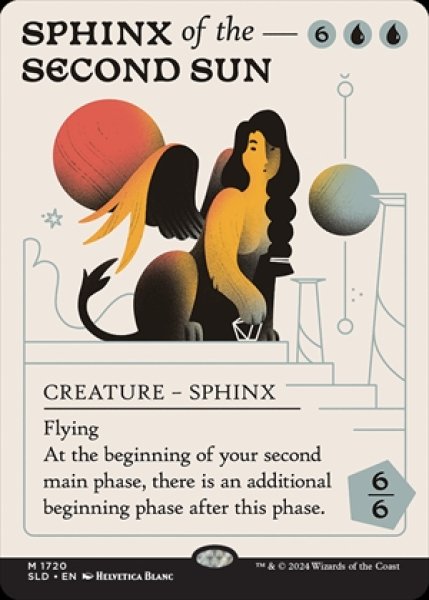 画像1: 《Foil》《Secret Lair-Tome of the Astral Sorceress》Sphinx of the Second Sun/副陽のスフィンクス (1)
