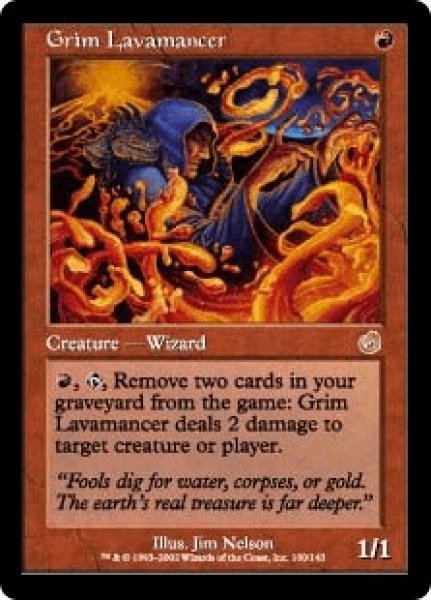 画像1: 《Foil》Grim Lavamancer/渋面の溶岩使い (1)