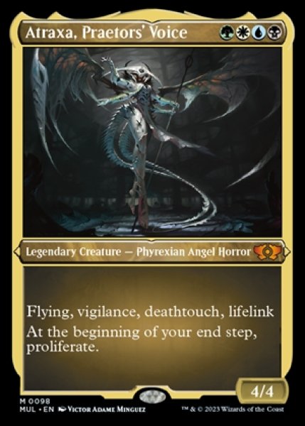 画像1: 《Foil》《エッチング》Atraxa,Praetors' Voice/法務官の声、アトラクサ《098》 (1)