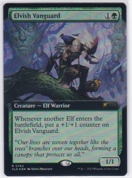 画像1: 《Foil》《Secret Lair promo》Elvish Vanguard/エルフの先兵 (1)