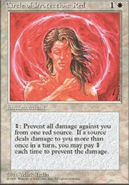 画像1: 《4版日本語黒枠》Circle of Protection: Red/赤の防御円 (1)