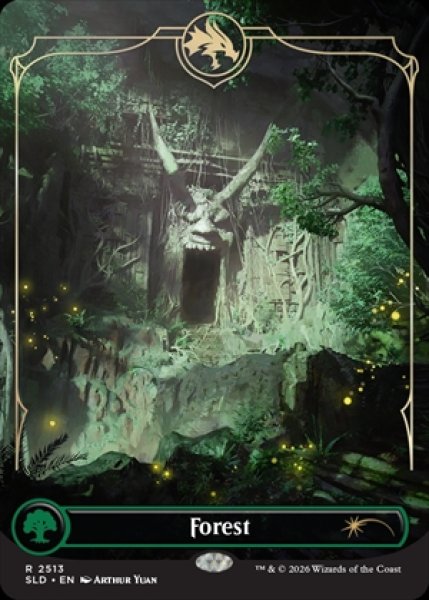 画像1: 《Foil》《Secret Lair-Dungeons & Dragons: Lands of the Forgotten Realms》Forest/森《2513》 (1)
