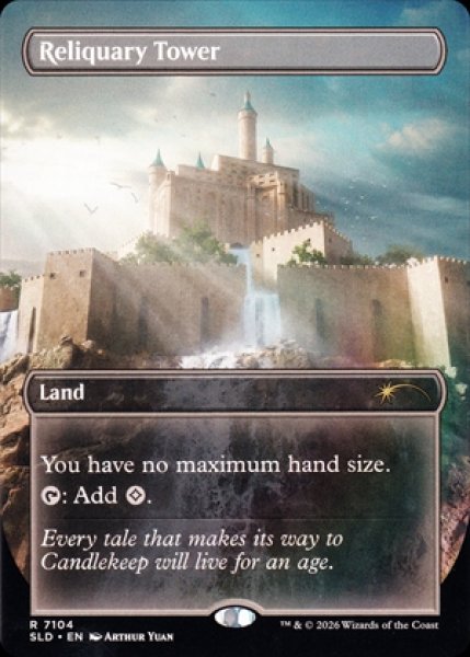 画像1: 《Foil》《Secret Lair-Dungeons & Dragons: Lands of the Forgotten Realms》Reliquary Tower/聖遺の塔《7104》 (1)