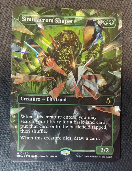 画像1: 《実物写真掲載商品》《Foil》《ファセット》《ボーダーレス版》Simulacrum Shaper/身代わりの形成師《460》《状態:NM》#1185 (1)